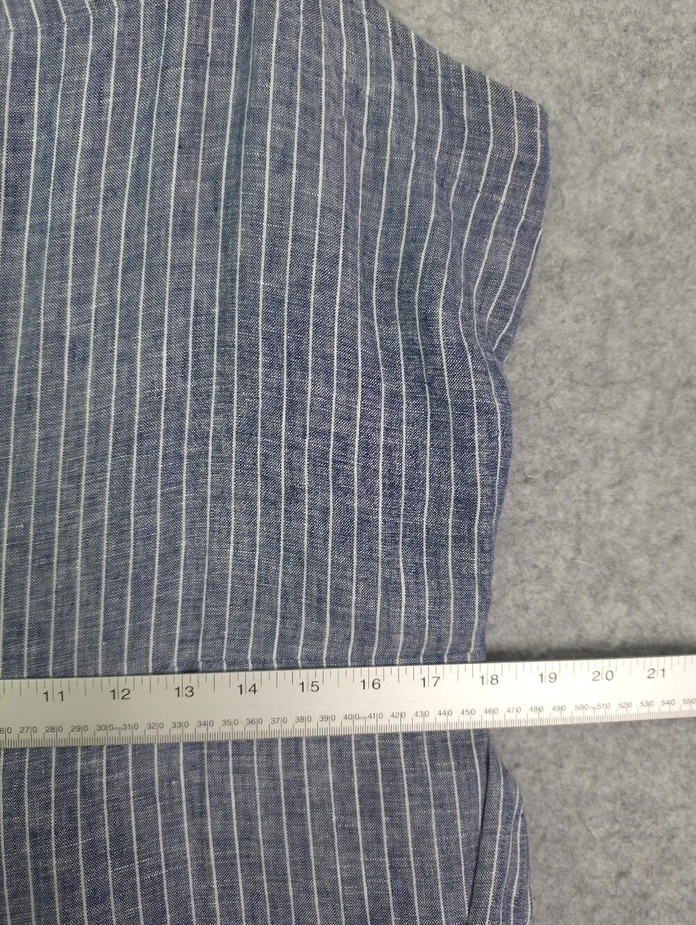 Quince 100% European Linen Square Neck Jumpsuit In Chambray Stripe
